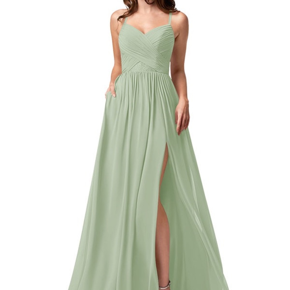 Azazie Leslie Bridemaid Dress in Dusty Sage